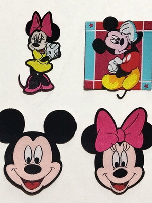 Disney Minnie Mouse and Mickey Mouse iron-on patches set of 8 new