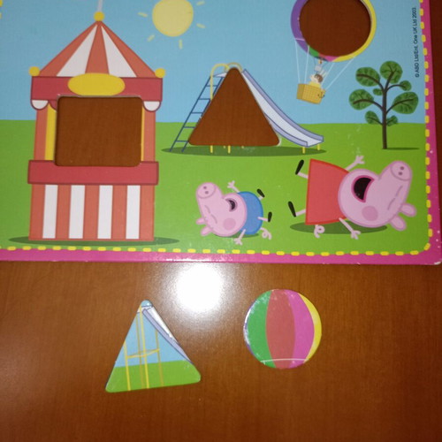 Peppa Pig Educational Cards used, learn shapes set of 4