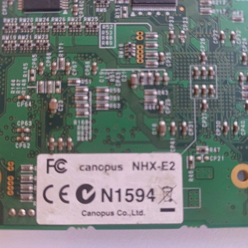 Canopus NHX-E2 video capture card used, PCI express