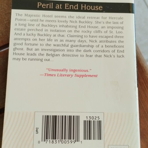 Peril at End House by Agatha Christie like new, English