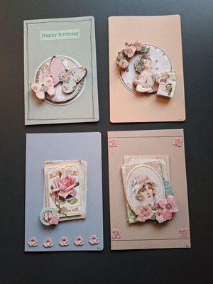 Handmade 3D greeting cards with envelope