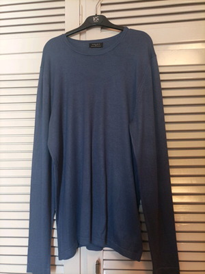 Zara slim men's sweater L blue like new