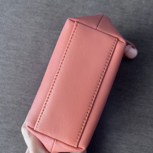 Furla small leather wrist bag, coral pink