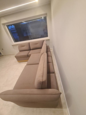 Corner sofa like new 300x210 cm with storage and bed function