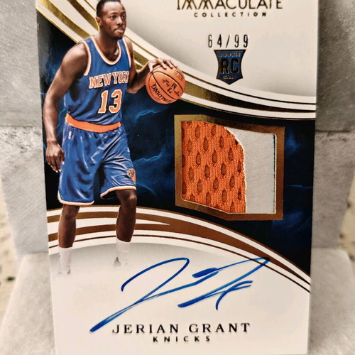 Jerian Grant PAO BC RC patch autograph Immaculate new
