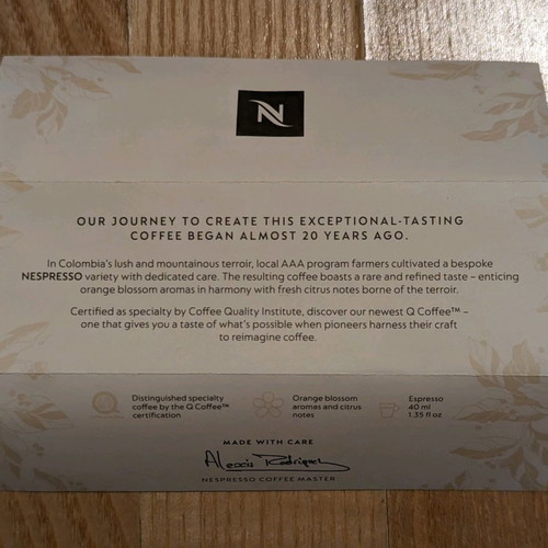 Nespresso collectible box used