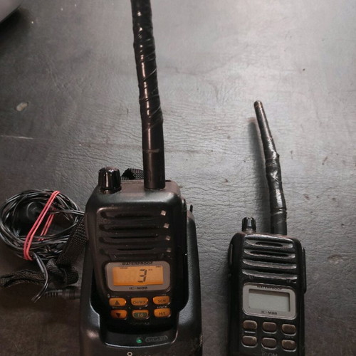 Icom IC M88 VHF Marine Transceiver Radio used with charger