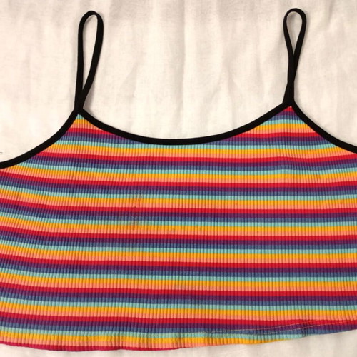 Plus size crop top Shein used, multicolor, size 4XL