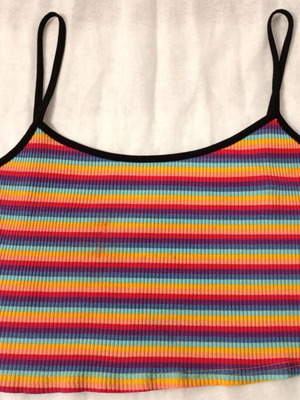 Plus size crop top Shein used, multicolor, size 4XL