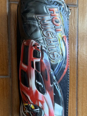 School Pencil Case Barrel with Racing Car Design Hot Nights, lightly used