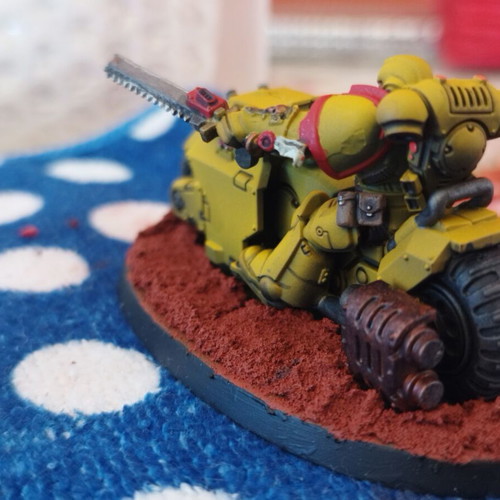 Space Marine Imperial Fists Outriders squad, 3 figures