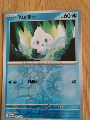 Vanillite Reverse Holo Pokemon Paradox Rift new