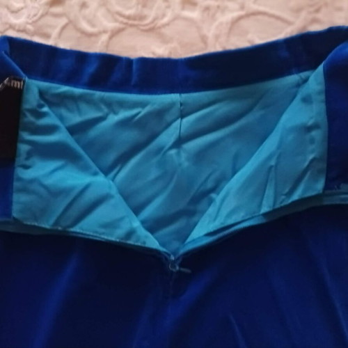 Girls' Teen Evening Set like new with white bolero and blue velvet skirt