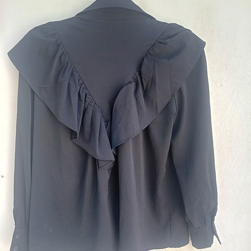 Evening shirt with rhinestones like new, black, size L