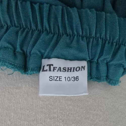 Vintage skirt 1990 midi with pockets used, green, size M