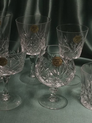 Cristal D'arques Chantilly Taille Beaugency glasses new, 84-piece collection