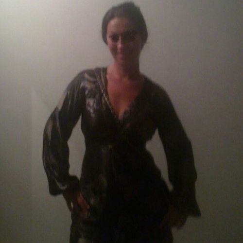 Silk short dress Divina like new, size S/M, black and beige
