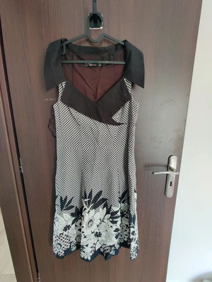 Φόρεμα Raxevsky vintage style 50s retro σαν καινούργιο, midi, μαύρο και άσπρο
