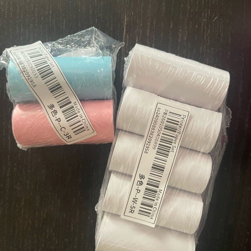 Thermal camera printing papers new, five white and two colored