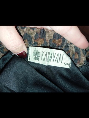 Karavan leopard skirt S/M, black and brown