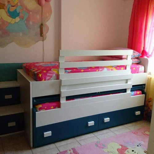 Bunk bed like new with stairs, storage, desks and drawers without mattresses