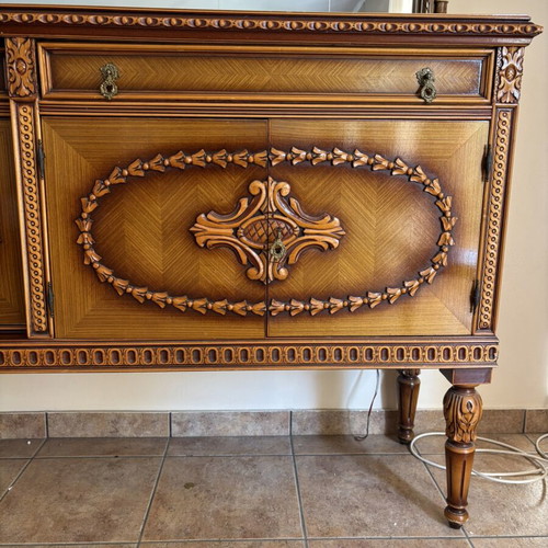 Wooden buffet with mirror