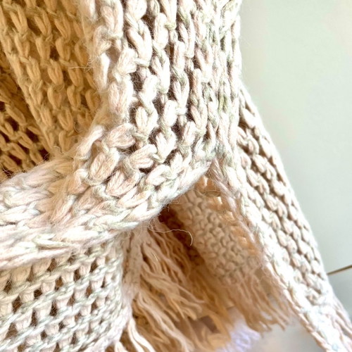 Top Shop knitted poncho unused, pink salmon