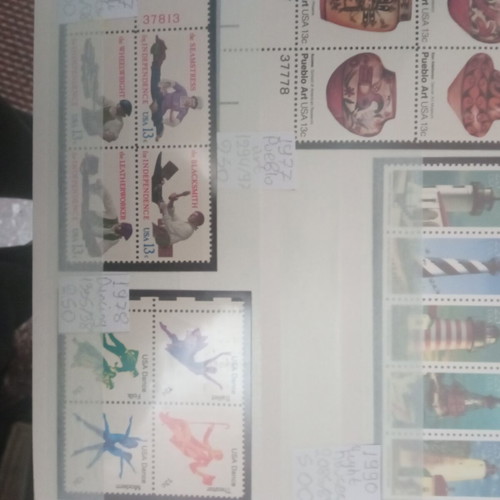 Stamps like new, 11 unsealed USA sets and various countries