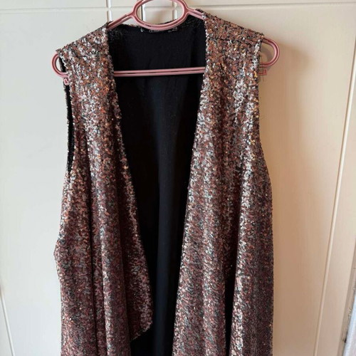 Sleeveless vest new with sequins multicolor Mat
