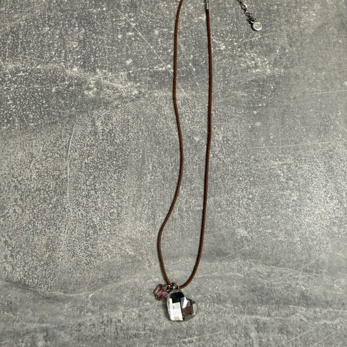 Swarovski necklace used with crystal heart and purple butterfly