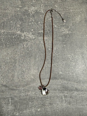Swarovski necklace used with crystal heart and purple butterfly