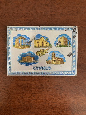 Βίντατζ μαγνήτης ψυγείου Κύπρος με ιστορικά μνημεία 1980s