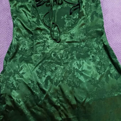 Shein dark green backless dress new, size XS
