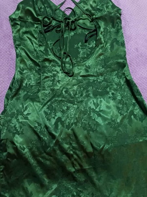 Shein dark green backless dress new, size XS