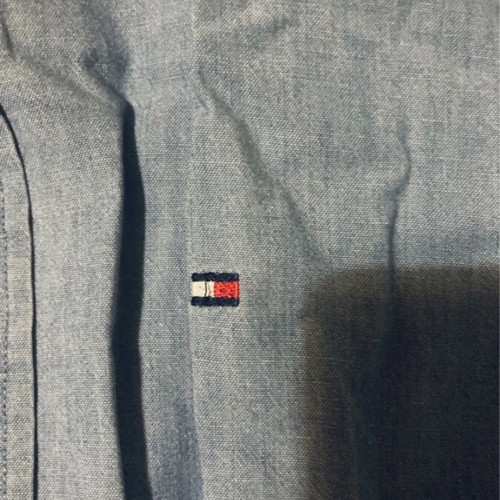 Tommy Hilfiger vintage shirt XL used, blue, 100% cotton