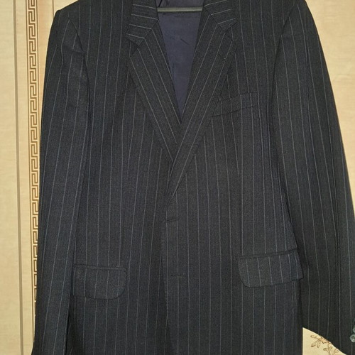 Men's wool suit jacket, dark anthracite