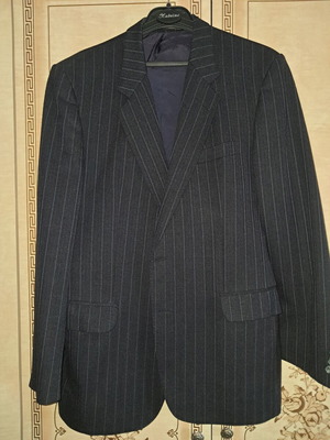 Men's wool suit jacket, dark anthracite