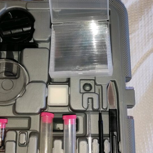Microscope set unused with equipment educational toy