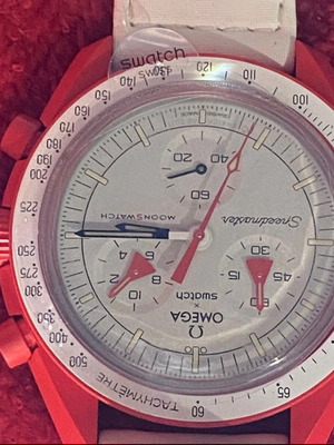 Omega Mission to Mars Watch new, men's, white and red