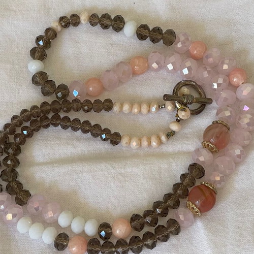 Large vintage Czech handmade necklace like new