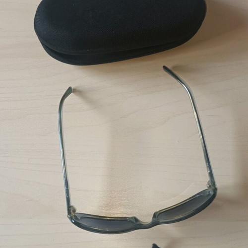 Emporio Armani sunglasses like new, blue acetate with rhinestones