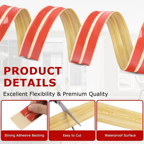 PVC corner strip 2 cm x 3 m with original wood grain, new