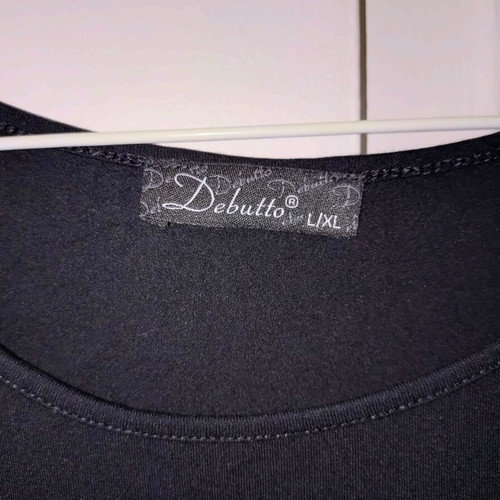 Debutto women's blouse with thick straps, like new, size L/XL, black and silver