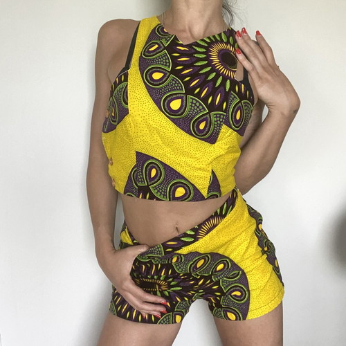Jekkah Handmade Womens Cotton Set XS New, Colorful Yellow