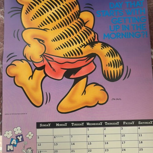 Garfield 1978 calendar used