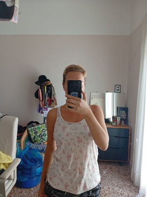 Bershka summer top with lace detail, multicolor