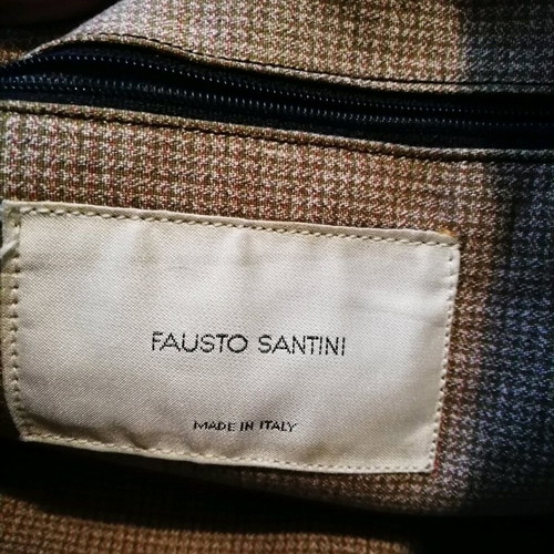 Fausto Santini leather shoulder bag used, black