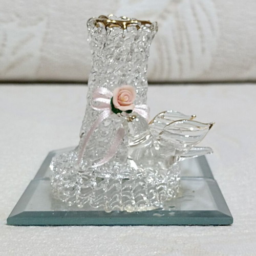 Glass decorative jar with mirror, like new