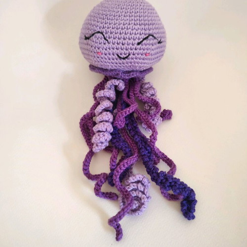Handmade amigurumi jellyfish purple new