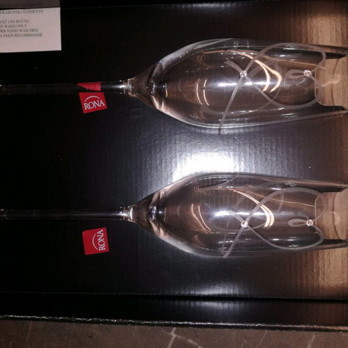 Roma wedding glasses new with Swarovski crystals